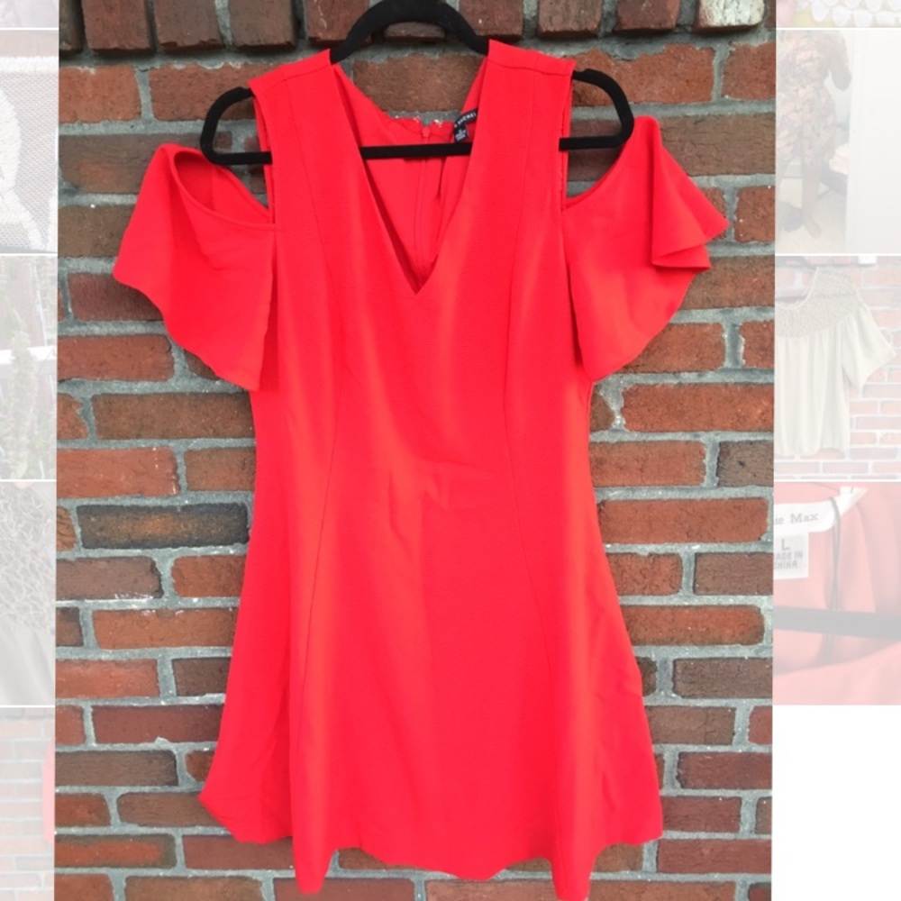 Cold Shoulder,  Zac & Rachel Fit and Flare Dress